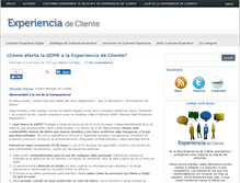 Tablet Screenshot of experienciadecliente.com